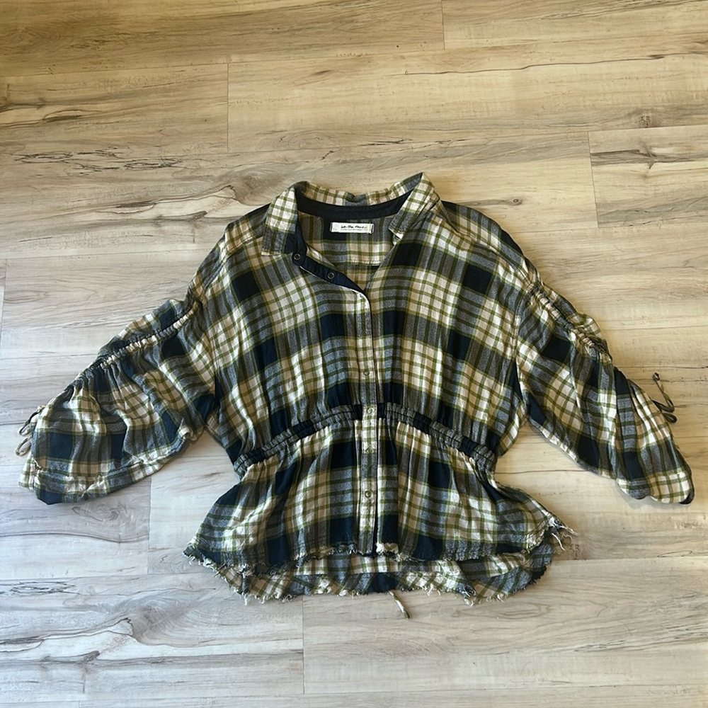 We The Free plaid Top